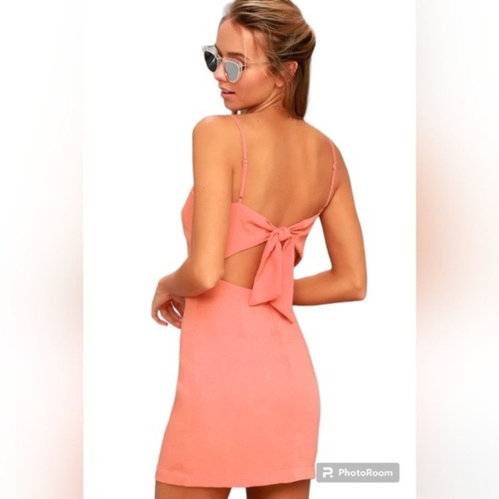 Lulu's Coral Mini Dress